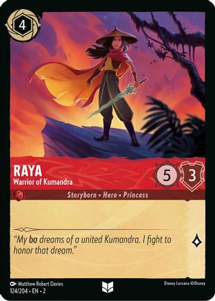 Raya - Warrior of Kumandra (124/204) [Rise of the Floodborn] Cold Foil - Deck Out Gaming