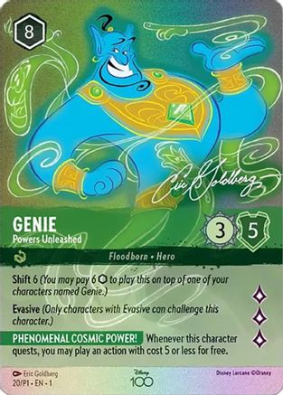 Genie - Powers Unleashed (Alternate Art) (20) [Disney100 Promos] Holofoil - Deck Out Gaming