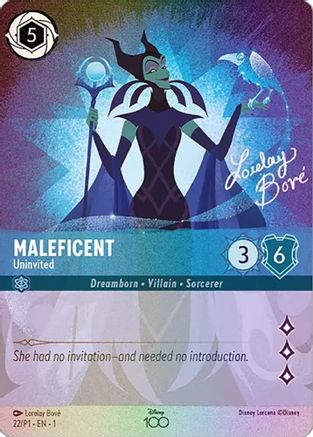 Maleficent - Uninvited (Alternate Art) (22) [Disney100 Promos] Holofoil - Deck Out Gaming