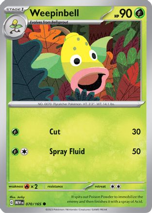 Weepinbell (70) [SV: Scarlet and Violet 151] Reverse Holofoil