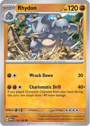 Rhydon (112) [SV: Scarlet and Violet 151] - Deck Out Gaming