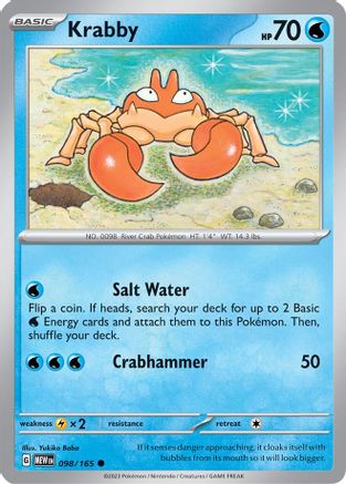 Krabby (98) [SV: Scarlet and Violet 151] Reverse Holofoil - Deck Out Gaming