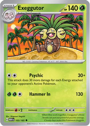 Exeggutor (103) [SV: Scarlet and Violet 151] Reverse Holofoil - Deck Out Gaming