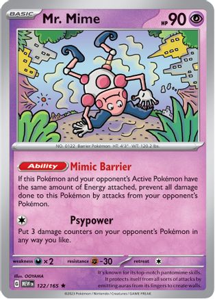 Mr. Mime - 122/165 (122) [SV: Scarlet and Violet 151] Reverse Holofoil - Deck Out Gaming