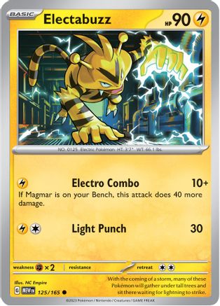 Electabuzz (125) [SV: Scarlet and Violet 151] Reverse Holofoil