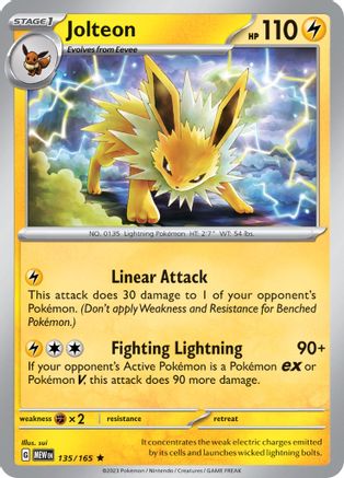 Jolteon (135) [SV: Scarlet and Violet 151] Reverse Holofoil - Deck Out Gaming