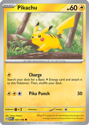 Pikachu - 025/165 (25) [SV: Scarlet and Violet 151] - Deck Out Gaming