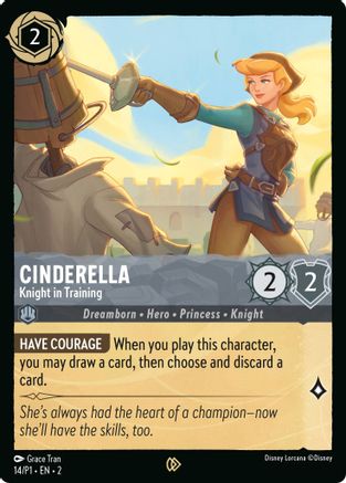 Cinderella - Knight in Training (14) [Disney Lorcana Promo Cards] Cold Foil - Deck Out Gaming