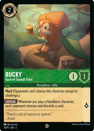 Bucky - Squirrel Squeak Tutor (15) [Disney Lorcana Promo Cards] Cold Foil - Deck Out Gaming