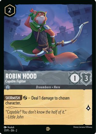 Robin Hood - Capable Fighter (17) [Disney Lorcana Promo Cards] Cold Foil - Deck Out Gaming