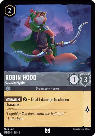 Robin Hood - Capable Fighter (193/204) [Rise of the Floodborn] Cold Foil - Deck Out Gaming