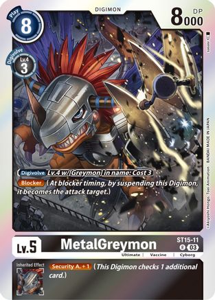 MetalGreymon (ST15-11) [Starter Deck 15: Dragon of Courage] Foil