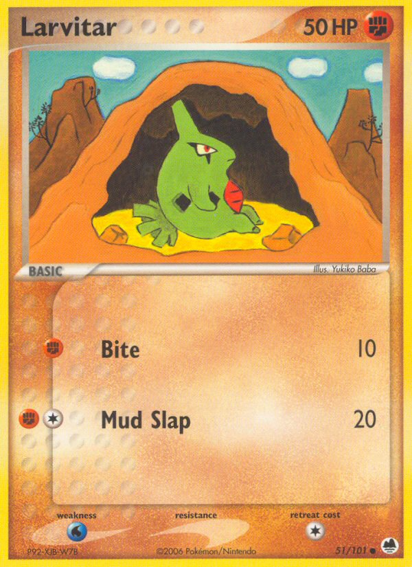 Larvitar (51/101) (Stamped) [EX: Dragon Frontiers]