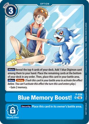 Blue Memory Boost! (NYCC 2023 Demo Deck) (P-036) [Digimon Promotion Cards]
