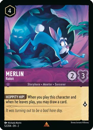 Merlin - Rabbit (52/204) [Rise of the Floodborn] Cold Foil - Deck Out Gaming