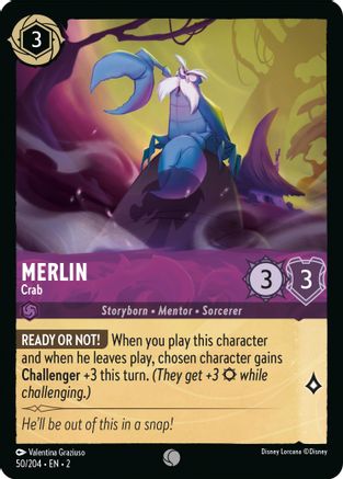 Merlin - Crab (50/204) [Rise of the Floodborn] Cold Foil - Deck Out Gaming