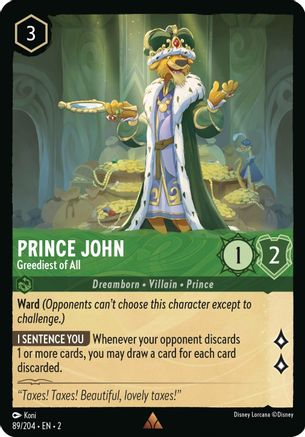 Prince John - Greediest of All (89/204) [Rise of the Floodborn] Cold Foil - Deck Out Gaming