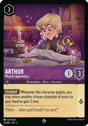 Arthur - Wizard's Apprentice (35/204) [Rise of the Floodborn] Cold Foil - Deck Out Gaming