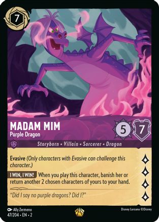 Madam Mim - Purple Dragon (47/204) [Rise of the Floodborn] - Deck Out Gaming