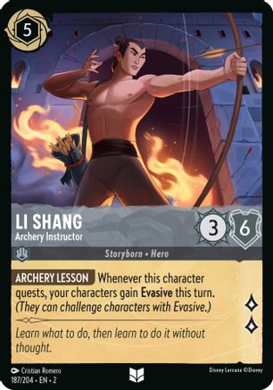 Li Shang - Archery Instructor (187/204) [Rise of the Floodborn] - Deck Out Gaming