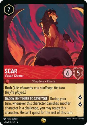 Scar - Vicious Cheater (125/204) [Rise of the Floodborn] Cold Foil - Deck Out Gaming