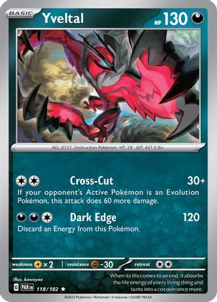 Yveltal - 118/182 (118) [SV04: Paradox Rift] Holofoil - Deck Out Gaming