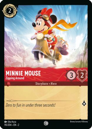 Minnie Mouse - Zipping Around (115/204) [Rise of the Floodborn] Cold Foil - Deck Out Gaming