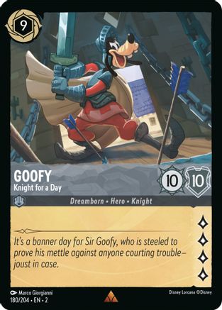 Goofy - Knight for a Day (180/204) [Rise of the Floodborn] Cold Foil - Deck Out Gaming