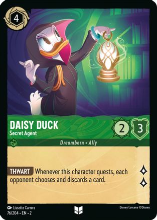 Daisy Duck - Secret Agent (76/204) [Rise of the Floodborn] Cold Foil - Deck Out Gaming