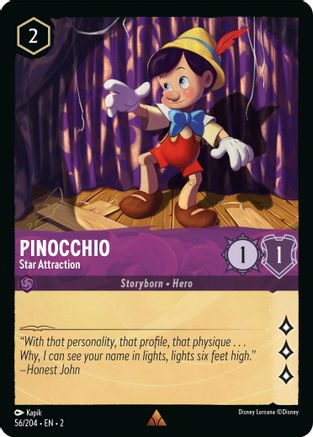 Pinocchio - Star Attraction (56/204) [Rise of the Floodborn] Cold Foil - Deck Out Gaming