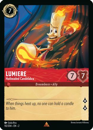 Lumiere - Hotheaded Candelabra (112/204) [Rise of the Floodborn] - Deck Out Gaming