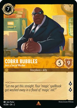 Cobra Bubbles - Just a Social Worker (4/204) [Rise of the Floodborn] Cold Foil - Deck Out Gaming