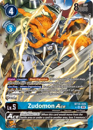 Zudomon Ace (Alternate Art) (BT14-026) [Blast Ace] Foil