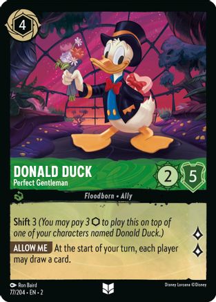 Donald Duck - Perfect Gentleman (77/204) [Rise of the Floodborn] Cold Foil - Deck Out Gaming