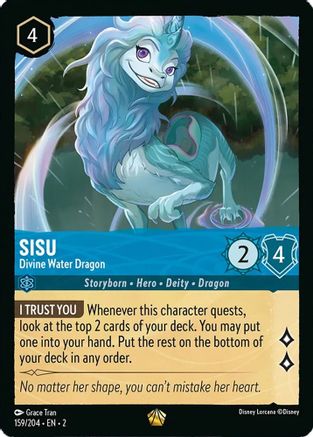 Sisu - Divine Water Dragon (159/204) [Rise of the Floodborn] Cold Foil - Deck Out Gaming