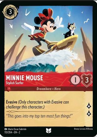 Minnie Mouse - Stylish Surfer (113/204) [Rise of the Floodborn] - Deck Out Gaming