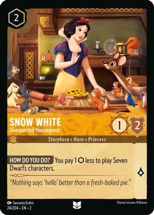 Snow White - Unexpected Houseguest (24/204) [Rise of the Floodborn] Cold Foil - Deck Out Gaming