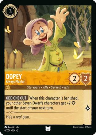 Dopey - Always Playful (6/204) [Rise of the Floodborn] Cold Foil - Deck Out Gaming