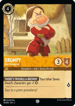 Grumpy - Bad-Tempered (10/204) [Rise of the Floodborn] Cold Foil - Deck Out Gaming