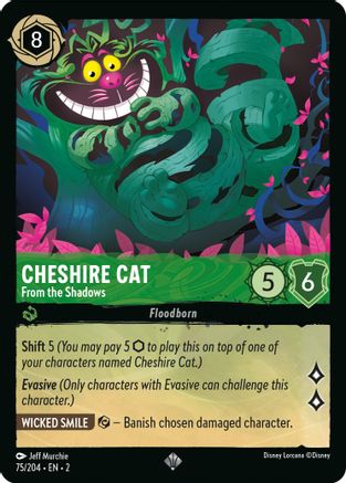 Cheshire Cat - From the Shadows (75/204) [Rise of the Floodborn] Cold Foil - Deck Out Gaming