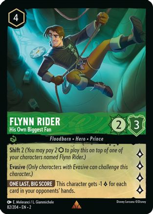 Flynn Rider - His Own Biggest Fan (82/204) [Rise of the Floodborn] Cold Foil - Deck Out Gaming