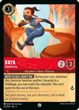 Raya - Headstrong (122/204) [Rise of the Floodborn] Cold Foil - Deck Out Gaming