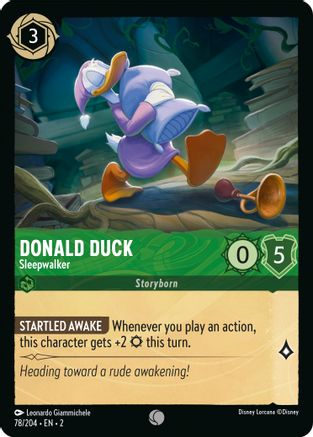 Donald Duck - Sleepwalker (78/204) [Rise of the Floodborn] Cold Foil - Deck Out Gaming