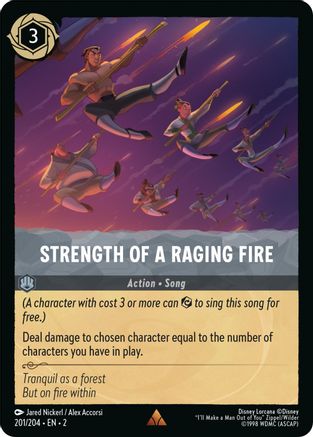 Strength of a Raging Fire (201/204) [Rise of the Floodborn] Cold Foil - Deck Out Gaming