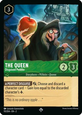 The Queen - Disguised Peddler (93/204) [Rise of the Floodborn] Cold Foil - Deck Out Gaming