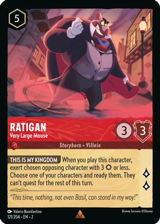 Ratigan - Very Large Mouse (121/204) [Rise of the Floodborn] Cold Foil - Deck Out Gaming