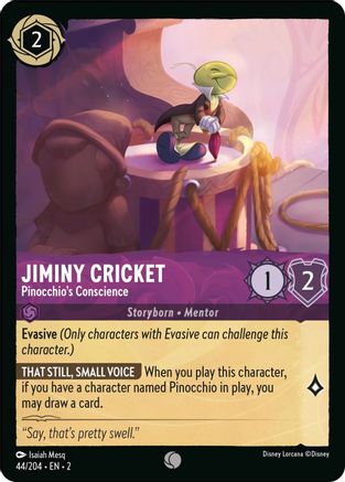 Jiminy Cricket - Pinocchio's Conscience (44/204) [Rise of the Floodborn] Cold Foil - Deck Out Gaming