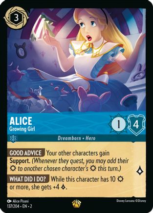 Alice - Growing Girl (137/204) [Rise of the Floodborn] Cold Foil - Deck Out Gaming