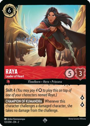 Raya - Leader of Heart (123/204) [Rise of the Floodborn] Cold Foil - Deck Out Gaming