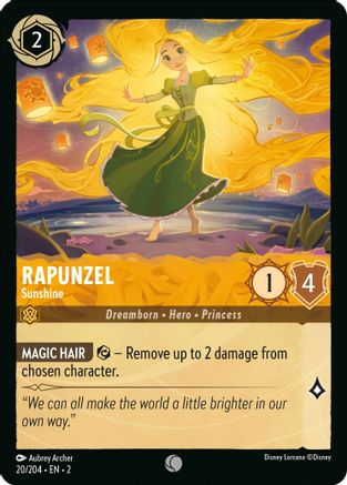 Rapunzel - Sunshine (20/204) [Rise of the Floodborn] Cold Foil - Deck Out Gaming